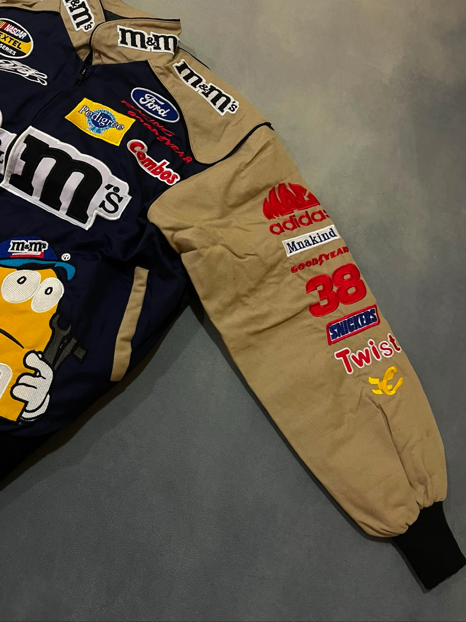 M&M Y2K Veste Bomber Parachute Imperméable Aviateur Top Gun Édition Premium Rétro Vintage 80s – photo 8